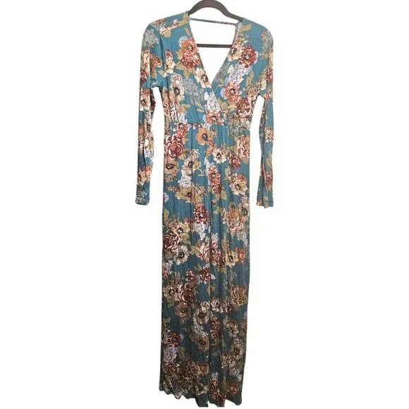 Wmns Motherhood Maternity by Jessica Simpson Floral Maternity Maxi Dress Sz M - Picture 3 of 9